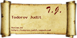Todorov Judit névjegykártya